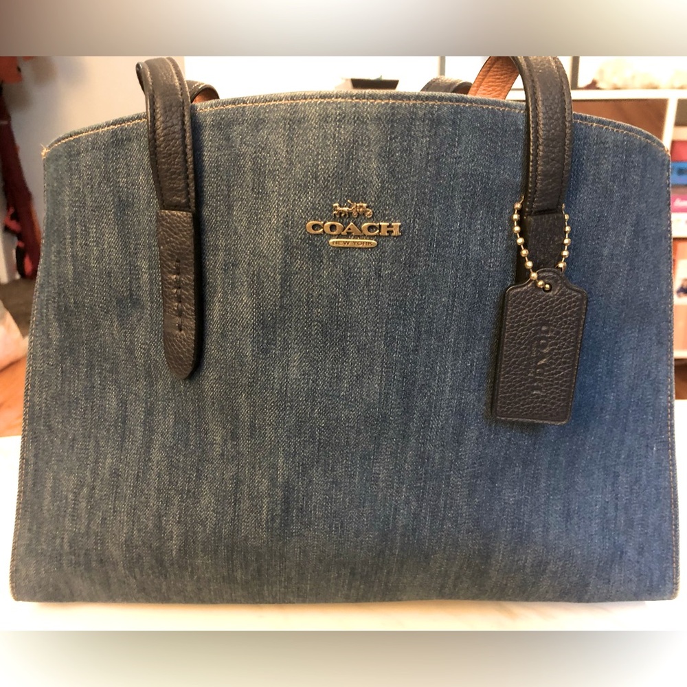 Coach Denim & Leather Tote/Handbag